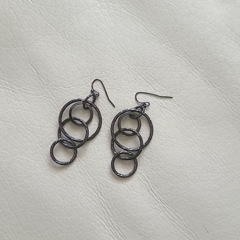 2" Drop Hoop Earrings